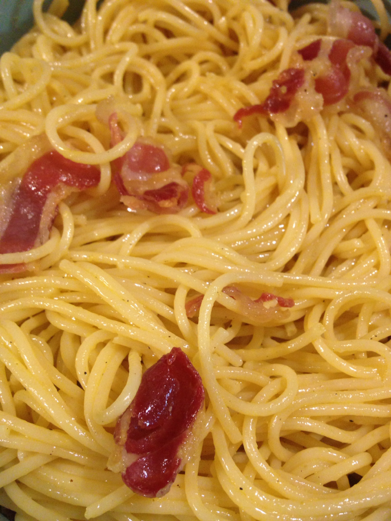  Spaghetti with carbonara (the real recipe) 